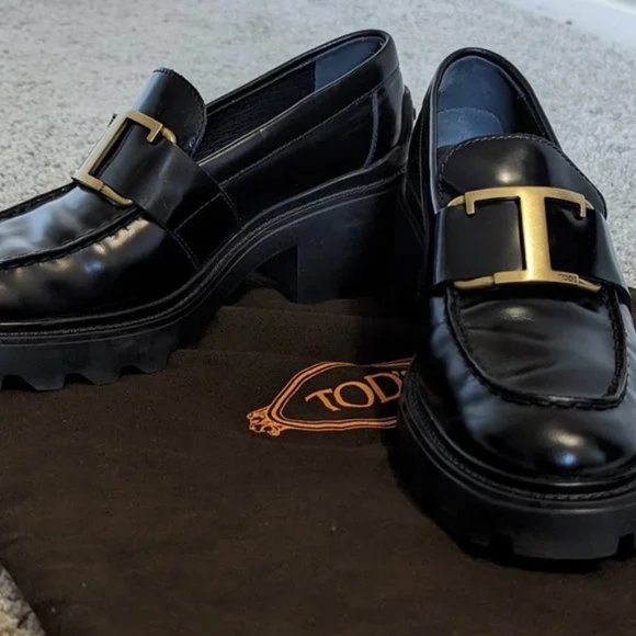 Tod's Women's chunky black loafers - Picture 7 of 8